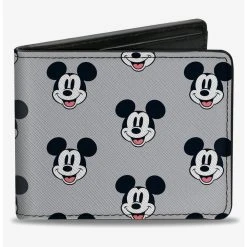 Boxlunch Disney Mickey Mouse Smiling Face Monogram Bifold Wallet