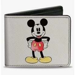 Boxlunch Disney Mickey Mouse Standing Pose And Script Bifold Wallet