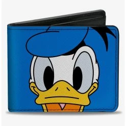 Boxlunch Disney Donald Duck Face Close Up And Signature Bifold Wallet