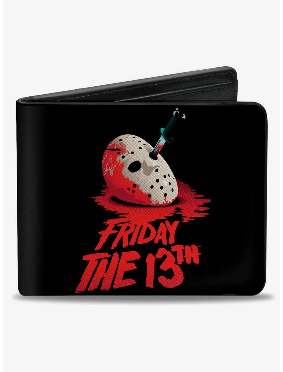 Boxlunch Friday The 13Th Vintage Jason Mask Poster Bifold Wallet 3 Boxlunch Friday The 13Th Vintage Jason Mask Poster Bifold Wallet