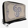 Boxlunch Avatar: The Last Airbender Airbending Air Nomads Icon Cream Zip Around Wallet -Boxlunch-shop 20334969 hi
