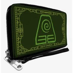 Boxlunch Avatar: The Last Airbender Earthbending Earth Kingdom Greens Zip Around Wallet