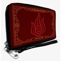 Boxlunch Avatar: The Last Airbender Firebending Fire Nation Icon Reds Zip Around Wallet