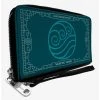 Boxlunch Avatar: The Last Airbender Waterbending Water Tribe Icon Blues Zip Around Wallet -Boxlunch-shop 20334975 hi