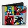 Boxlunch Marvel Avengers Retro Marvel Comics Superhero Pose Blocks And Title Logo Bifold Wallet -Boxlunch-shop 20334991 hi