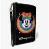 Boxlunch Disney Minnie Mouse Disney Pride Smiling Face Rainbow Zip Around Wallet -Boxlunch-shop 20334999 hi