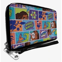 Boxlunch Disney Moana Make Waves Scene Blocks Zip Around Wallet