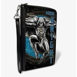 Boxlunch Marvel Moon Knight Jumping Action Pose Zip Around Wallet