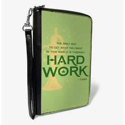 Boxlunch Disney The Princess And The Frog Tianas Hard Work Quote Greens Zip Around Wallet