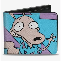 Boxlunch Rocko's Modern Life Rocko Waving Pose And Triangle Bifold Wallet