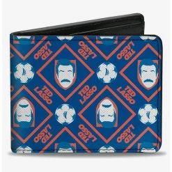 Boxlunch Ted Lasso Text With Icon And Soccer Ball Pattern Bifold Wallet