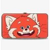 Boxlunch Disney Pixar Turning Red Red Panda Mei Smiling Face Close Up Hinged Wallet