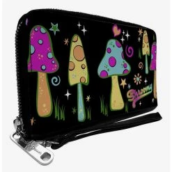 Boxlunch Mushroom Shroomy Vibrant Garden Zip Around Wallet