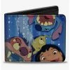 Boxlunch Disney100 Lilo & Stitch Characters Photo Booth Pose Bifold Wallet -Boxlunch-shop 20535329 hi