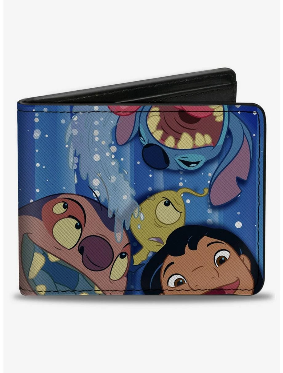 Boxlunch Disney100 Lilo & Stitch Characters Photo Booth Pose Bifold Wallet 3 Boxlunch Disney100 Lilo & Stitch Characters Photo Booth Pose Bifold Wallet