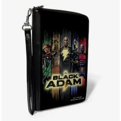 Boxlunch DC Comics Black Adam And Justice Society Group Pose With Logo Zip Around Wallet