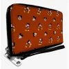 Boxlunch Disney Mickey Mouse Poses And Expressions Scattered Red Zip Around Wallet -Boxlunch-shop 20535407 hi