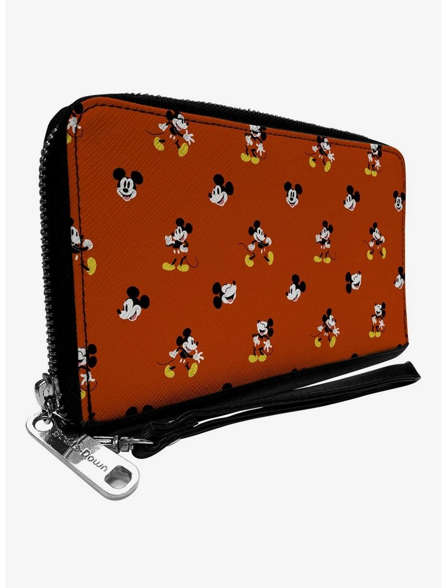 Boxlunch Disney Mickey Mouse Poses And Expressions Scattered Red Zip Around Wallet 3 Boxlunch Disney Mickey Mouse Poses And Expressions Scattered Red Zip Around Wallet