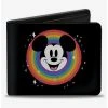 Boxlunch Disney Mickey Mouse Smiling Face And Pride Signature Bifold Wallet -Boxlunch-shop 20535411 hi