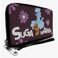 Boxlunch Disney The Proud Family Suga Mama And Puff Pose With Flowers Zip Around Wallet