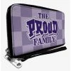 Boxlunch Disney The Proud Family Title Logo Checker Zip Around Wallet
