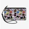 Boxlunch Disney Sweet Chibi Villain Faces And Icons Collage Zip Clutch Wallet -Boxlunch-shop 20535433 hi
