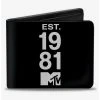 Boxlunch MTV Est. 1981 Text And Logo Bifold Wallet -Boxlunch-shop 20535455 hi