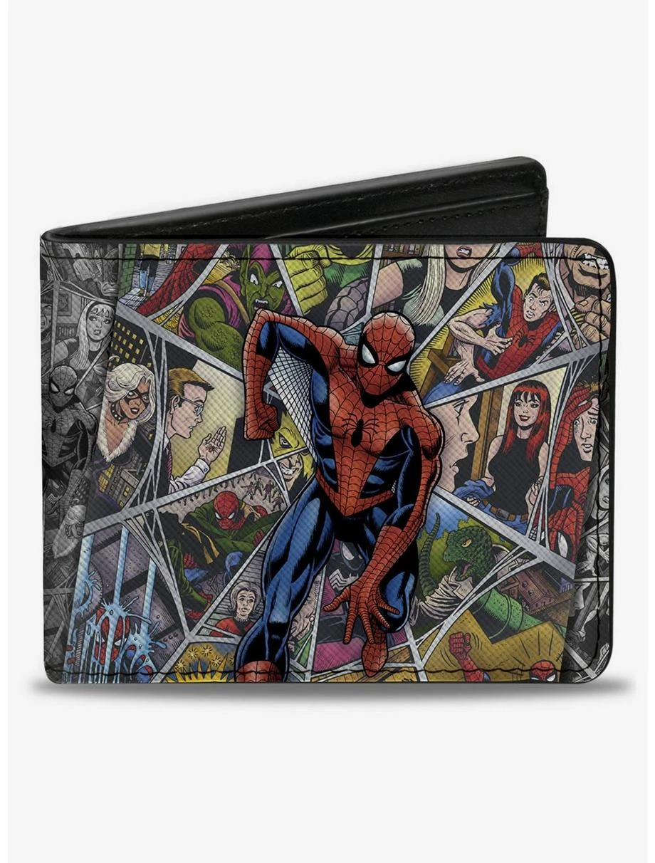 Boxlunch Marvel Spider-Man Beyond Amazing Character Collage Bifold Wallet 3 Boxlunch Marvel Spider-Man Beyond Amazing Character Collage Bifold Wallet