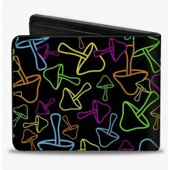 Boxlunch Mushroom Outlines Scattered Bifold Wallet -Boxlunch-shop 20535461 av1