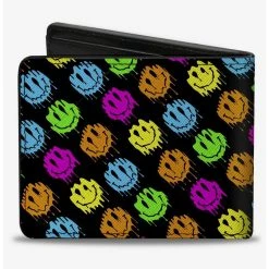 Boxlunch Smiley Faces Melted Mini Repeat Angle Bifold Wallet -Boxlunch-shop 20535485 av1