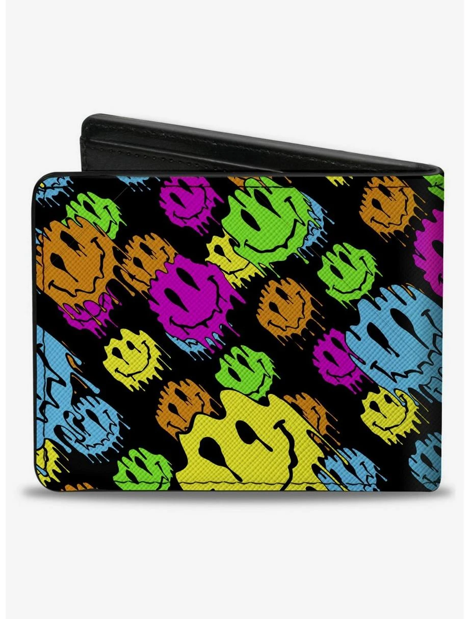 Boxlunch Smiley Faces Melted Stacked Bifold Wallet 4 Boxlunch Smiley Faces Melted Stacked Bifold Wallet - Image 2