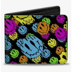 Boxlunch Smiley Faces Melted Stacked Bifold Wallet