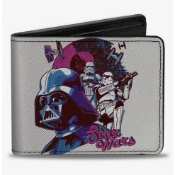 Boxlunch Star Wars Darth Vader And Stormtroopers Death Star Pose Bifold Wallet