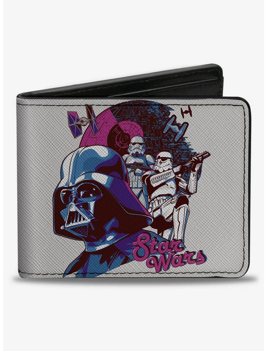 Boxlunch Star Wars Darth Vader And Stormtroopers Death Star Pose Bifold Wallet 3 Boxlunch Star Wars Darth Vader And Stormtroopers Death Star Pose Bifold Wallet